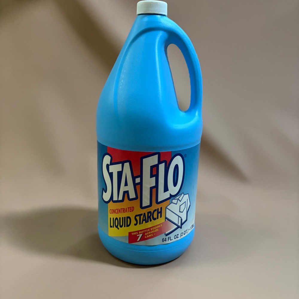 Sta-Flo Concentrated Liquid Starch 64 fl oz 2 Quart Bottle Partial Laundry Craft